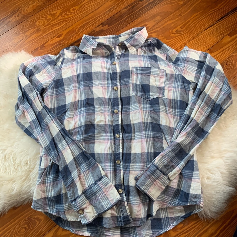 Hollister Plaid Flannel Button Up